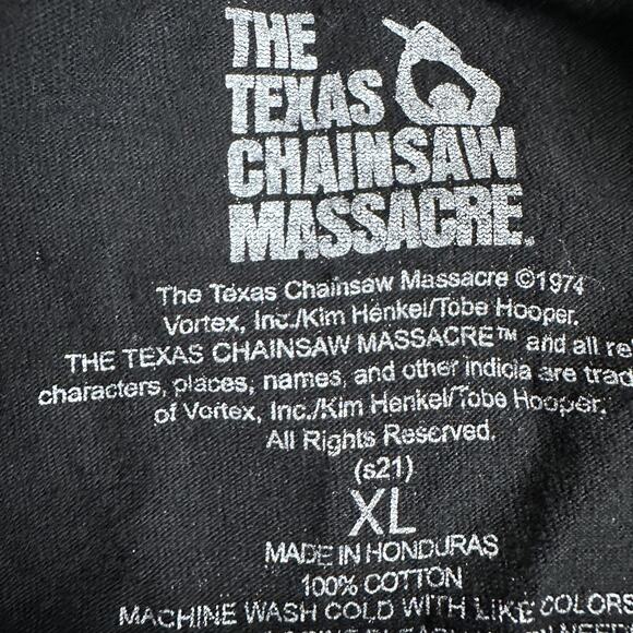 Texas Chainsaw Massacre Shirt Mens Extra Large Black Leatherface Horror Tee - Picture 4 of 9
